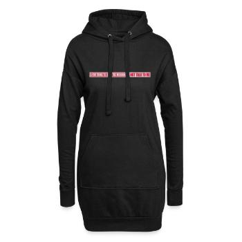 ne me parle pas - Sweat-shirt à capuche long Femme - noir - Devant