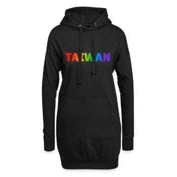 TAIWAN Regenbogen LGBTQ Gay Pride - Hoodie-Kleid - Schwarz - Vorne
