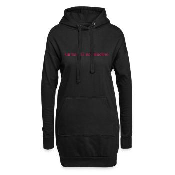 karma has no deadline - Hoodie-Kleid - Schwarz - Vorne