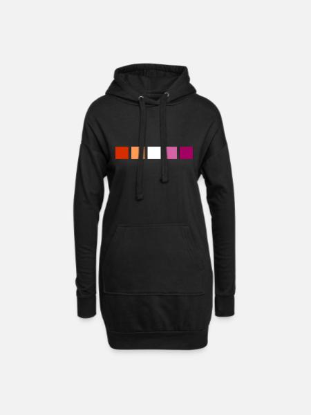 Subtiler lesbischer Stolz - Hoodie-Kleid - Schwarz