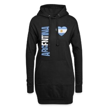 Argentina Outfit Trikot Argentinien Geschenk - Hoodie-Kleid - Schwarz - Vorne