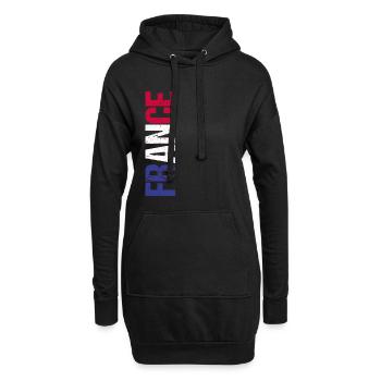 France Fußball Trikot Frankreich Trikot Geschenk - Hoodie-Kleid - Schwarz - Vorne
