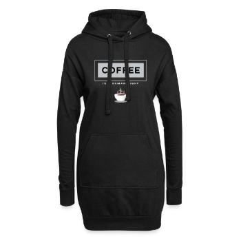 Le café est un droit humain Barista Coffee Coffee Bean - Sweat-shirt à capuche long Femme - noir - Devant
