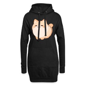 Blobby Cat - Bande dessinée pour animaux de compagnie mignons - Sweat-shirt à capuche long Femme - noir - Devant