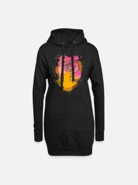Stärke der Frauen - Hoodie-Kleid - Schwarz