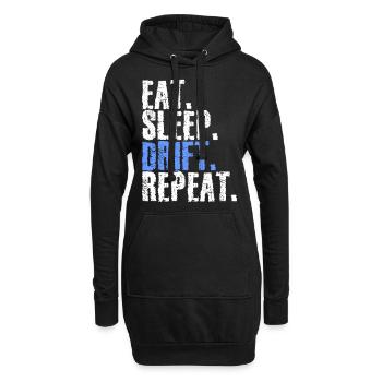 Mangez Sommeil Dérive Répétez - Sweat-shirt à capuche long Femme - noir - Devant