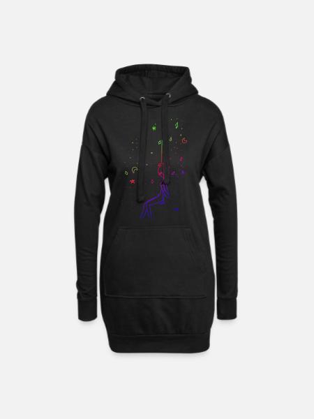 Balançoire - Sweat-shirt à capuche long Femme - noir