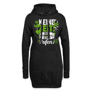 Floristin Blumen Floristik Spruch Geschenkidee - Hoodie-Kleid - Schwarz - Vorne