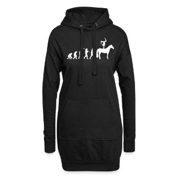 Voltigieren Pferd Reiten Reiterin Evolution - Hoodie-Kleid - Schwarz - Vorne