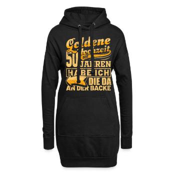 Goldene Hochzeit seit 50 Jahren Partnerlook - Hoodie-Kleid - Schwarz - Vorne