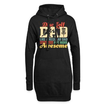 Discgolf Papa Vater Vatertag Retro Geschenk - Hoodie-Kleid - Schwarz - Vorne