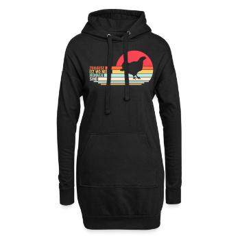 Hühner Retro Vintage Geschenkideen - Hoodie-Kleid - Schwarz - Vorne