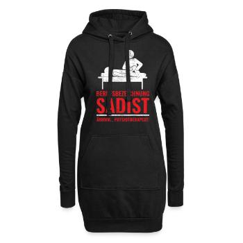 Physiotherapeut | Lustiges Sadist Sprüche Geschenk - Hoodie-Kleid - Schwarz - Vorne
