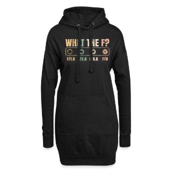 Fotograf - What the f? - Hoodie-Kleid - Schwarz - Vorne
