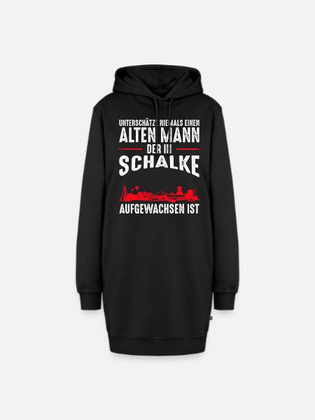 Gelsenkirchen Schalke Männer Spruch - Hoodie-Kleid - Schwarz