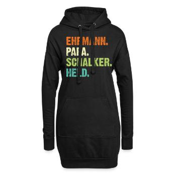 Gelsenkirchen Ehemann Papa Schalker Held Retro - Hoodie-Kleid - Schwarz - Vorne