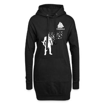 Valhalla Wikinger Axt Krieger Geschenk - Hoodie-Kleid - Schwarz - Vorne
