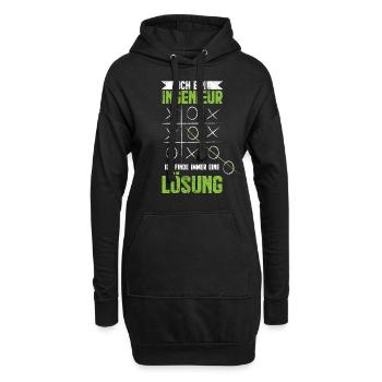 Ingenieur | Ich bin Ingenieur Sprüche - Hoodie-Kleid - Schwarz - Vorne