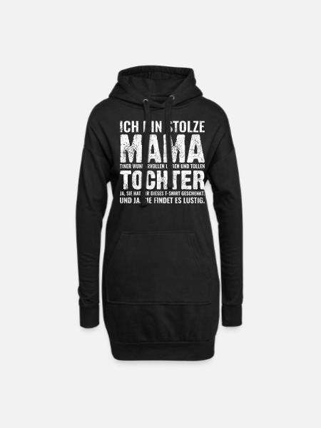 Lustige Sprüche Mama Tochter Partnerlook Geschenk - Hoodie-Kleid - Schwarz
