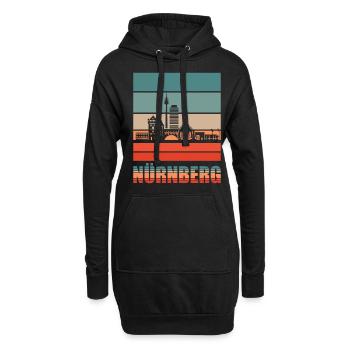 Nürnberg - Hoodie-Kleid - Schwarz - Vorne