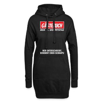 30 Geburtstag Gästebuch Party Outfit - Hoodie-Kleid - Schwarz - Vorne