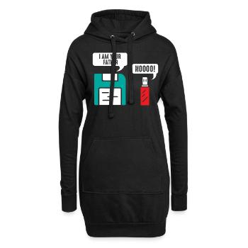 Informatiker Nerd Geek - Hoodie-Kleid - Schwarz - Vorne