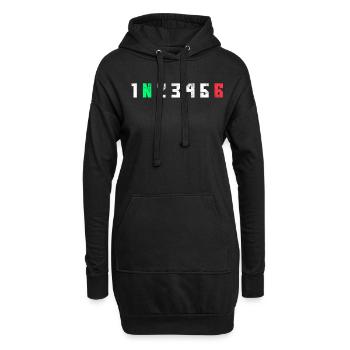 Motorrad Motorradfahrer Schaltung - Hoodie-Kleid - Schwarz - Vorne