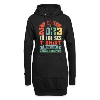 Rentner 2023 Retro - Hoodie-Kleid - Schwarz - Vorne