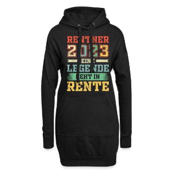 Rentner 2023 | Eine Legende geht in Rente - Hoodie-Kleid - Schwarz - Vorne