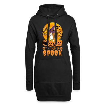 Mignon Beagle Halloween Costume Chien - Sweat-shirt à capuche long Femme - noir - Devant