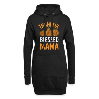 Thankful Mom Mama Herbst Kürbis Leopard Dankbarkei - Hoodie-Kleid - Schwarz - Vorne