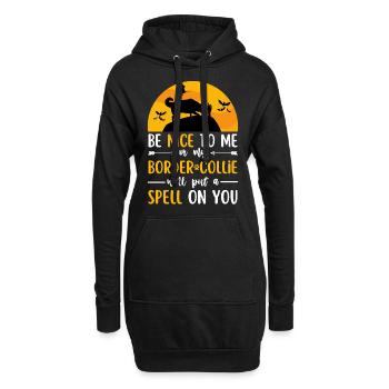Border Collie Halloween Kostüm Hund - Hoodie-Kleid - Schwarz - Vorne
