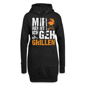 Grillmeister Grillen Männer Geschenk - Hoodie-Kleid - Schwarz - Vorne