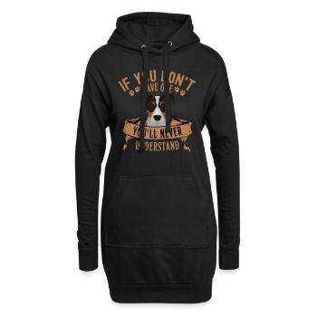 Légendaire Jack Russell Terrier Vintage Rétro - Sweat-shirt à capuche long Femme - noir - Devant