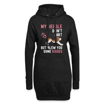 Lustiger Beagle Spruch für Beagle Liebhaber - Hoodie-Kleid - Schwarz - Vorne