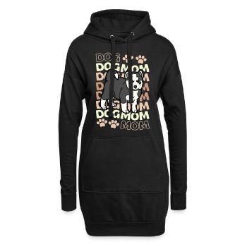 Süßer Husky Liebhaber Kawaii - Hoodie-Kleid - Schwarz - Vorne