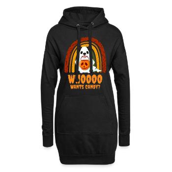 süßer Halloween Terrier Halloween Hund - Hoodie-Kleid - Schwarz - Vorne