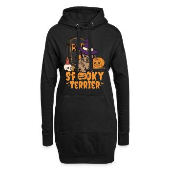 Mignon Silky Terrier Halloween Lover Kawaii - Sweat-shirt à capuche long Femme - noir - Devant
