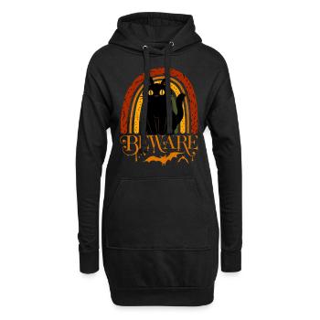Halloween Katze für Halloween - Hoodie-Kleid - Schwarz - Vorne