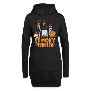 West Highland White Terrier Halloween Kawaii - Sweat-shirt à capuche long Femme - noir - Devant