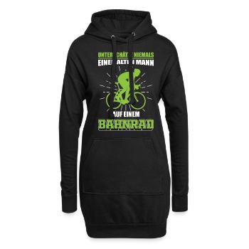 Bahnrad Bahnradsport Bahnradfahrer Männer Spruch - Hoodie-Kleid - Schwarz - Vorne