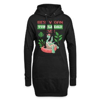 Schildkröten - Hoodie-Kleid - Schwarz - Vorne
