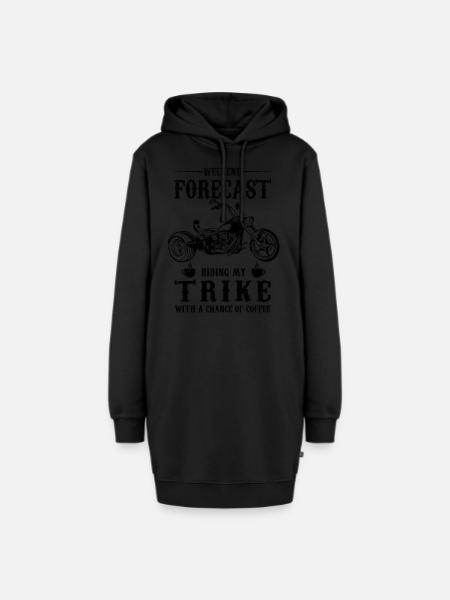 Trike - Hoodie-Kleid - Schwarz