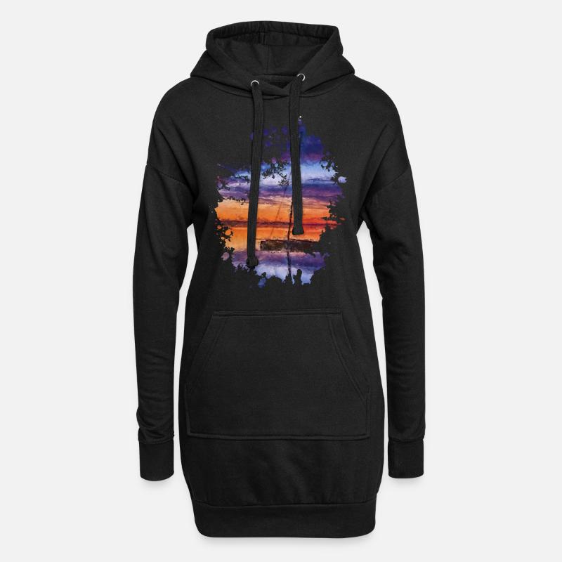 Boot - Hoodie-Kleid - Schwarz