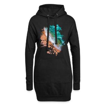 Strand - Hoodie-Kleid - Schwarz - Vorne