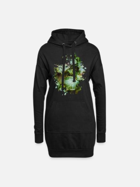 Efeu - Hoodie-Kleid - Schwarz