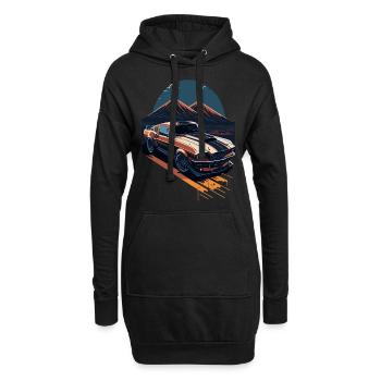 Muscle Car Power - Hoodie-Kleid - Schwarz - Vorne