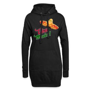 Viva Mexico - Fiesta Party - Hoodie-Kleid - Schwarz - Vorne