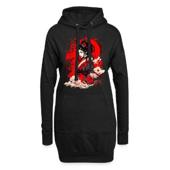 Chinesisches Anime-Gemälde 2 - Hoodie-Kleid - Schwarz - Vorne