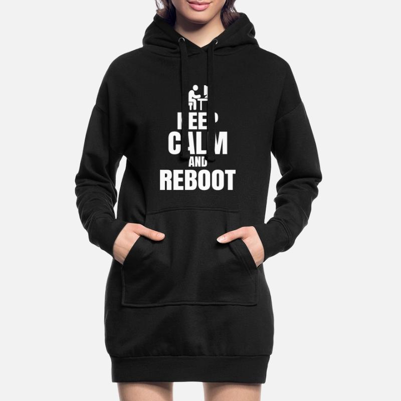 Admin Spruch Keep Calm Sys Admin Programmierer Hoodie-Kleid